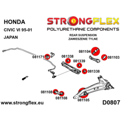 Rear suspension bush kit SPORT