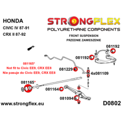 Front suspension bush kit SPORT