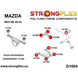 Rear lower outer suspension bush