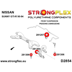 Front wishbone front bush