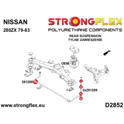 Rear anti roll bar link bush