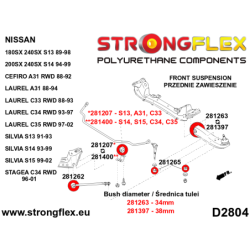Front lower radius arm to chassis bush SPORT