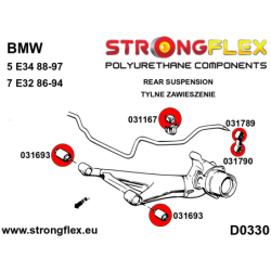 Anti roll bar bush front / rear SPORT
