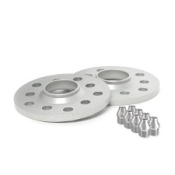 JUEGO 2 SEPARADORES NEGROS 15 MM DRS-MZ SIMPLE DOBLE CENTRAJE H&R  (INCLUYE TORNILLER