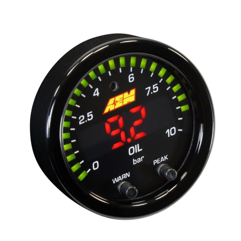 AEM X-Series Oil Pressure Gauge - 10 bar