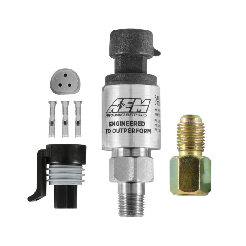 AEM Fluid Pressure Stainless Sensor Kit - 7 bar