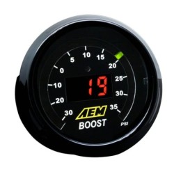 AEM Classic Boost Pressure Gauge - 35 psi