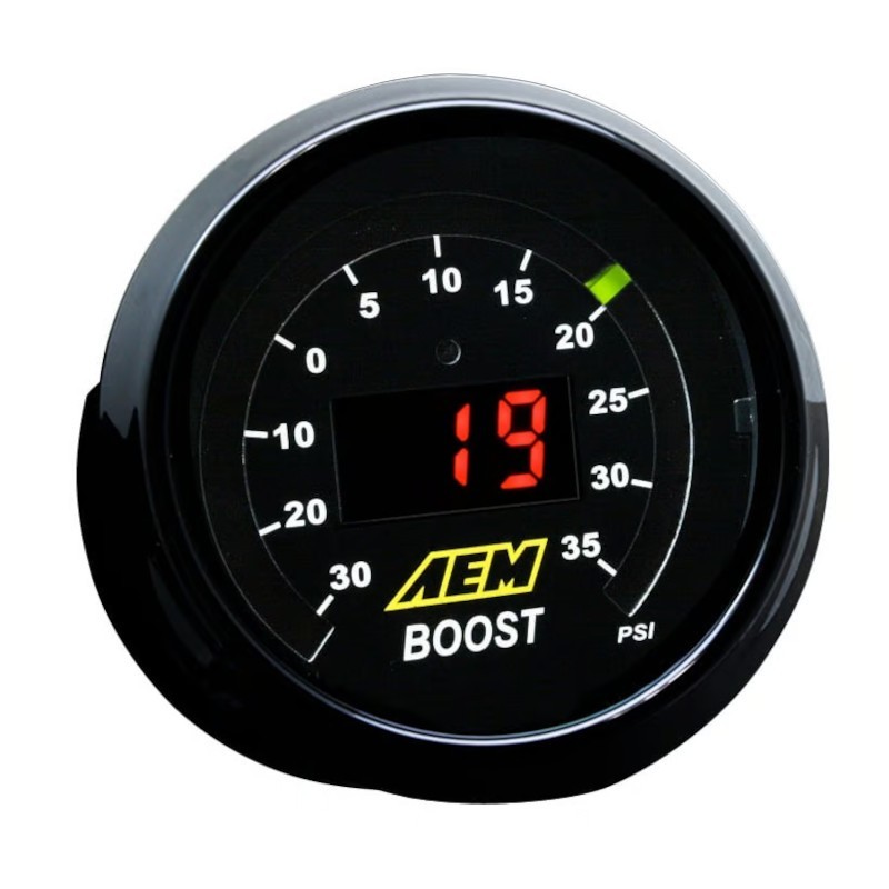 AEM Classic Boost Pressure Gauge - 35 psi