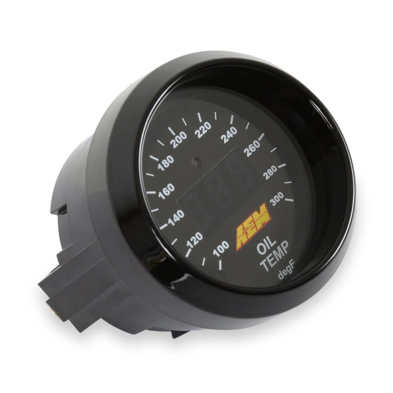 AEM Classic Water/Oil Temperature Gauge - 300Â°F
