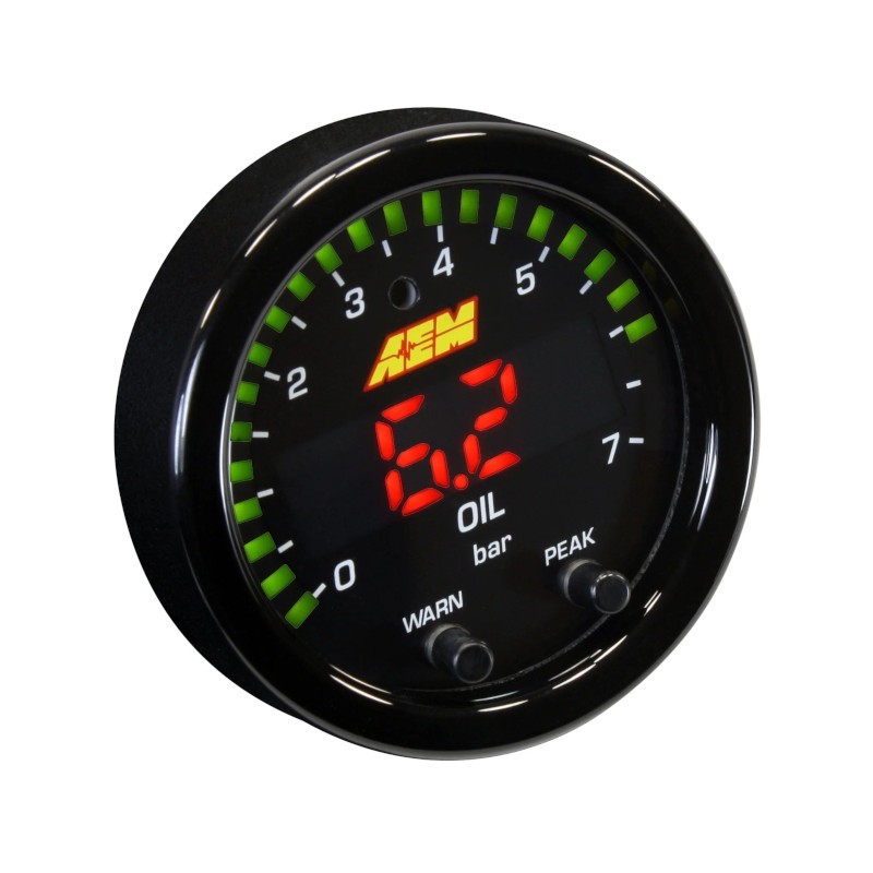 AEM X-Series Oil Pressure Gauge - 7 bar