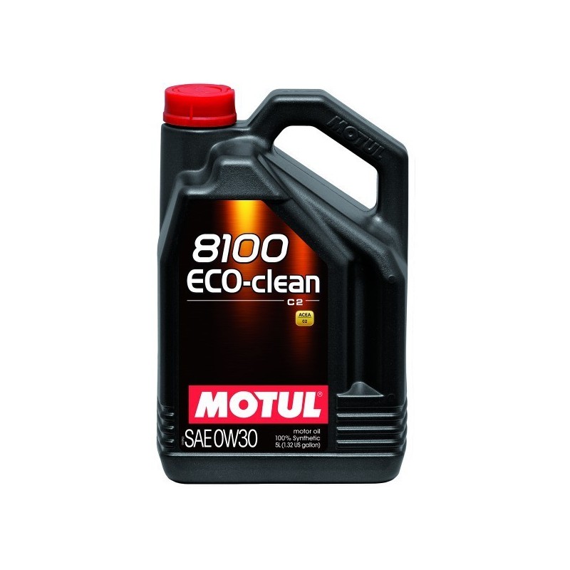 Motul 8100 Eco Clean C2 0W30 Engine Oil (Ford, Fiat & FAP Honda, Toyota, Subaru, Suzuki) 5L