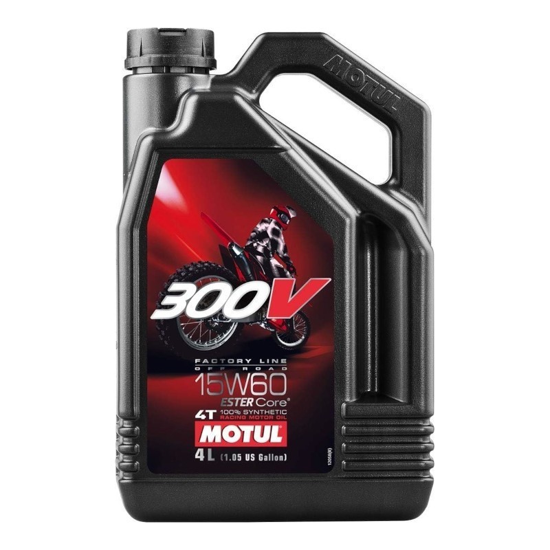 Motul 300V 4T FL Off Road 15W60 Motorcycle Engine Oil (4L)