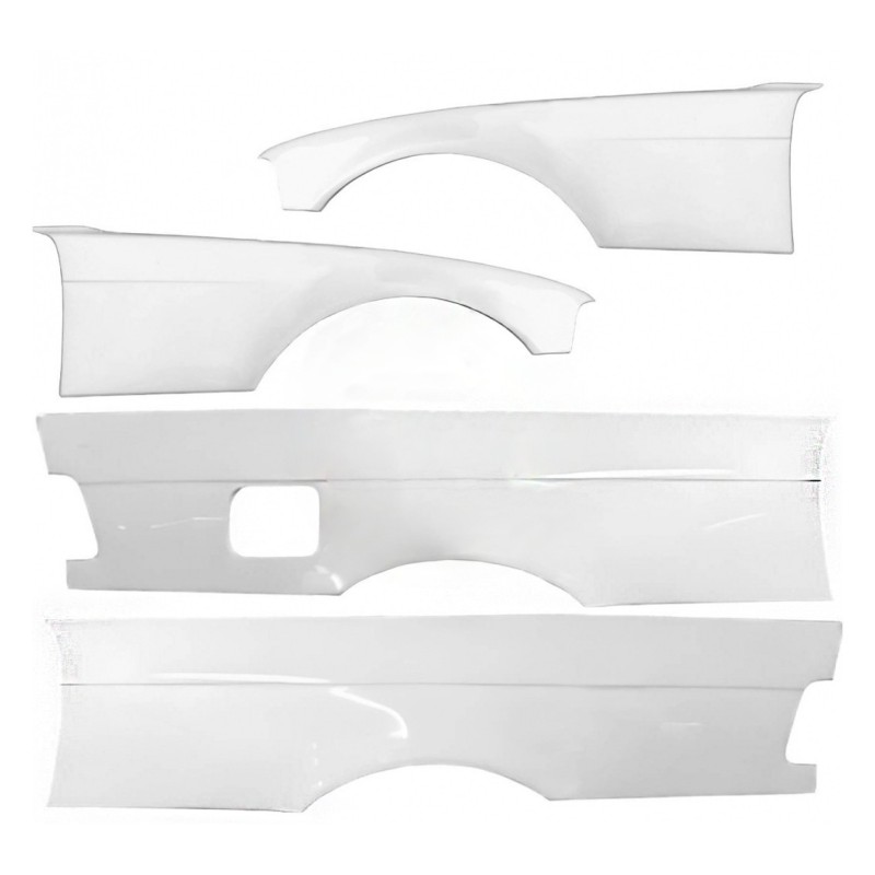 KIT COMPLETO DE ALETAS ESTILO FELONY DE FIBRA PARA BMW E36 COMPACT