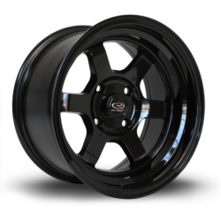 Rota Grid V 15x8" 4x100 ET0, Gloss Black