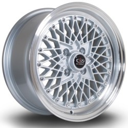Rota OS Mesh 15x7" 4x100 ET30, Silver, Polished Lip