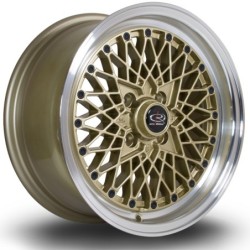 Rota OS Mesh 15x7" 4x100 ET30, Gold, Polished Lip