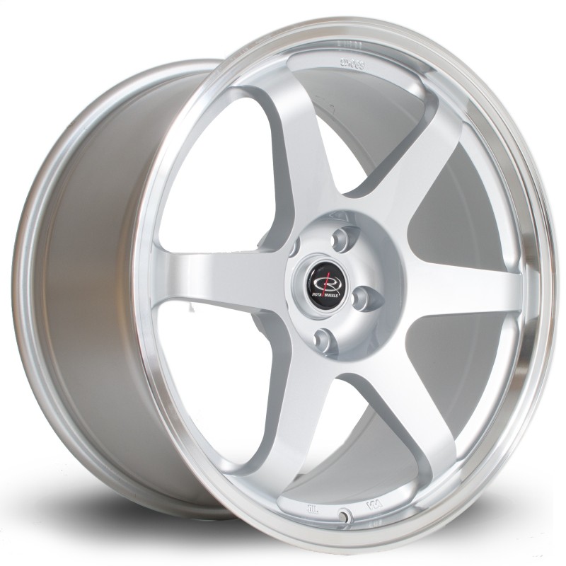 Rota Grid 19x9.5" 5x114.3 ET20, Silver, Polished Lip