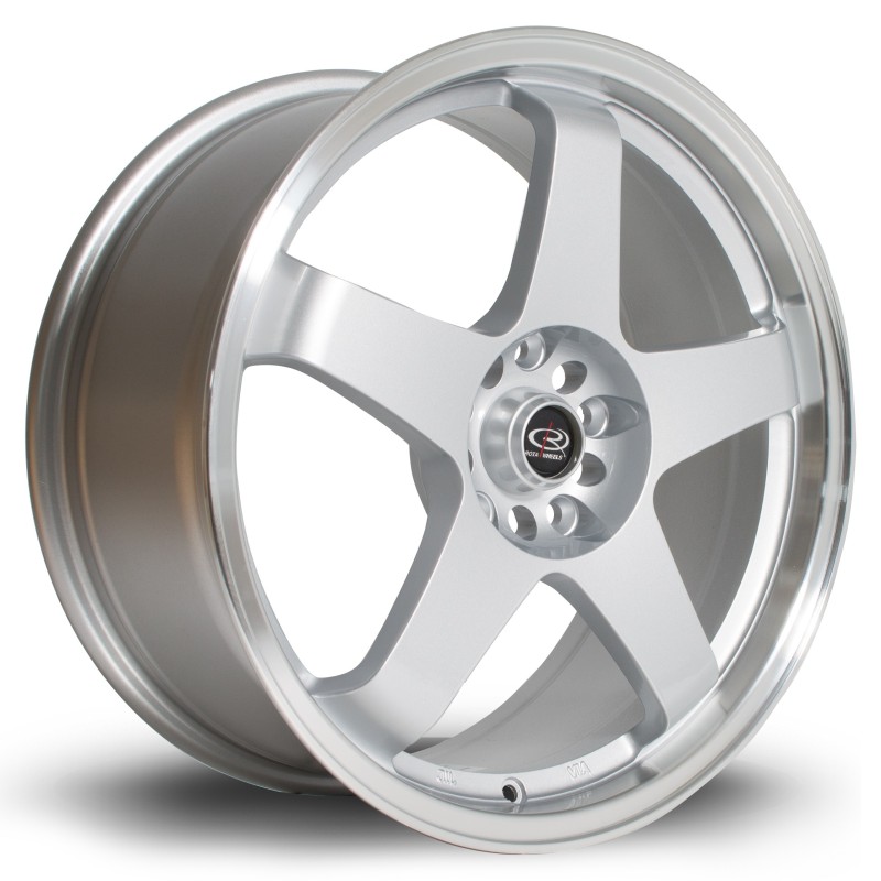 Rota GTR 18x8.5" 5x114.3 ET35, Silver, Polished Lip