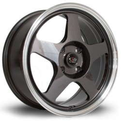 Rota Slipstream 17x7.5" 4x100 ET45, Gunmetal, Polished Lip