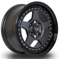 Rota Kyusha 15x7" 4x100 ET38, Gunmetal, Gloss Black Lip
