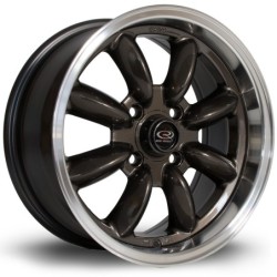 Rota RB 15x7" 4x110 ET4, Gunmetal, Polished Lip