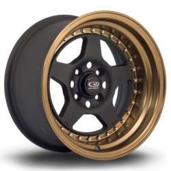 Rota Kyusha 15x8" 4x100 ET0, Flat Black, Bronze Lip