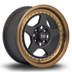 Rota Kyusha 15x7" 4x100 ET38, Flat Black, Bronze Lip
