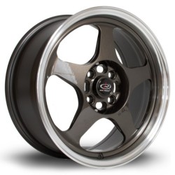 Rota Slipstream 16x7" 5x114.3 ET40, Gunmetal, Polished Lip