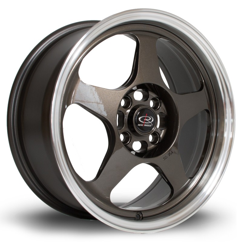 Rota Slipstream 16x7" 5x114.3 ET40, Gunmetal, Polished Lip
