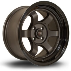 Rota Grid Max 15x8" 4x100 ET0, Flat Gunmetal, Glossy Lip