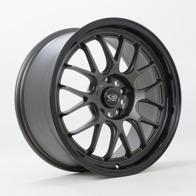Rota MXR 18x8.5" 5x100/114.3 ET44, Gunmetal, Black Lip