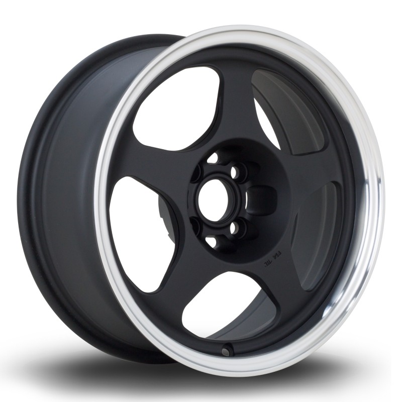 Rota Slipstream 15x6.5" 4x95.25 ET7, Flat Black, Polished Lip