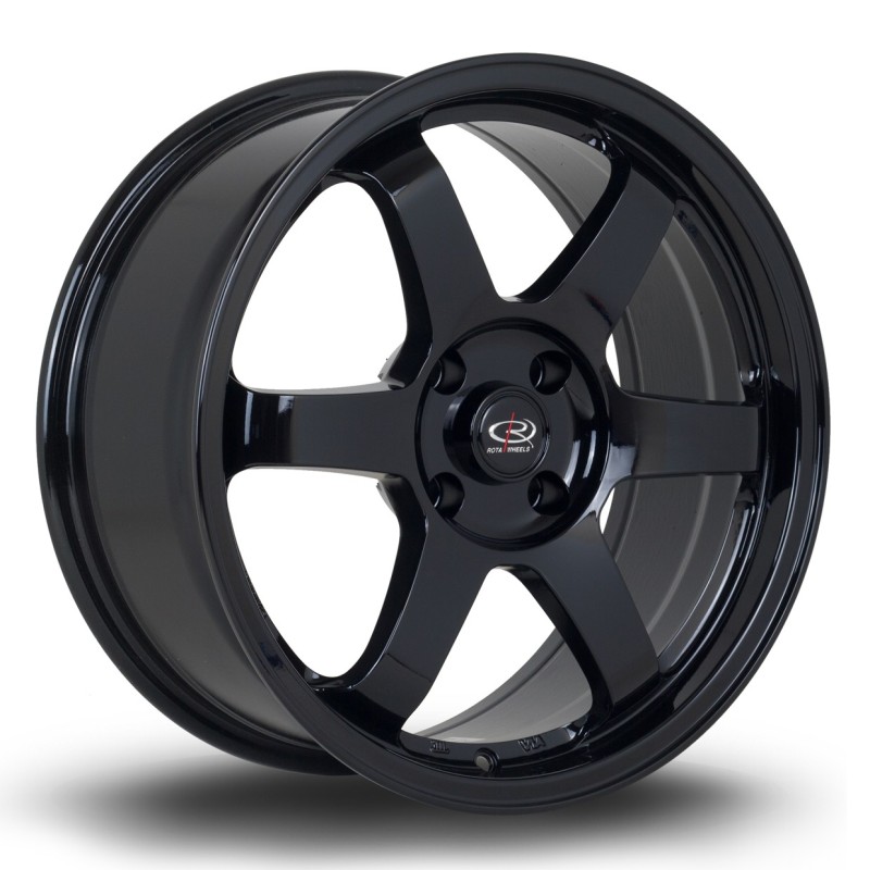Rota Grid 17x8" 5x100 ET35, Gloss Black