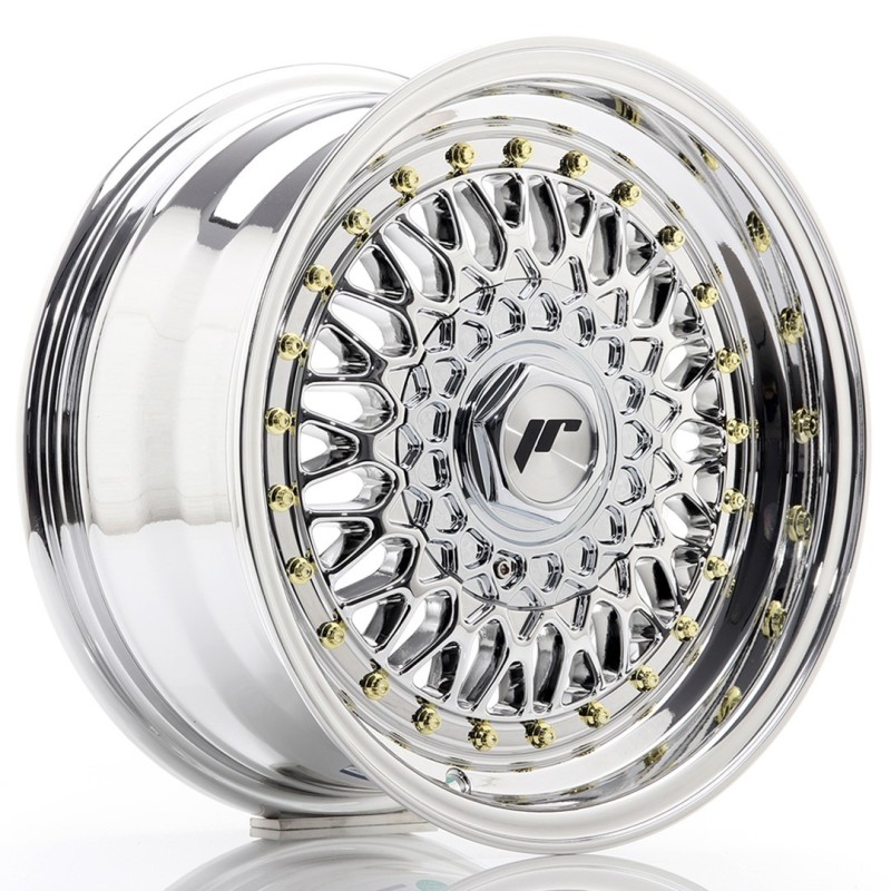 Japan Racing JR-9 15x7" 4x100/108 ET20, Chrome / Titanium