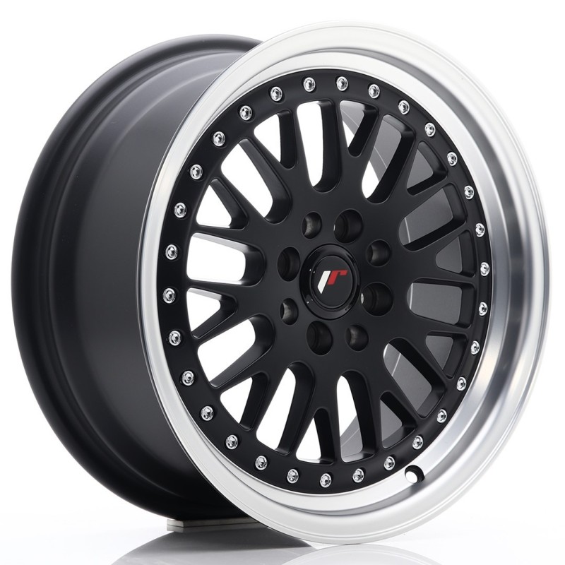 Japan Racing JR-10 16x7" 4x100/108 ET30, Flat Black, Polished Lip