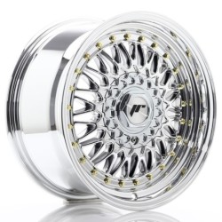 Japan Racing JR-9 16x8" (4 & 5 hole custom PCD) ET25, Chrome / Titanium