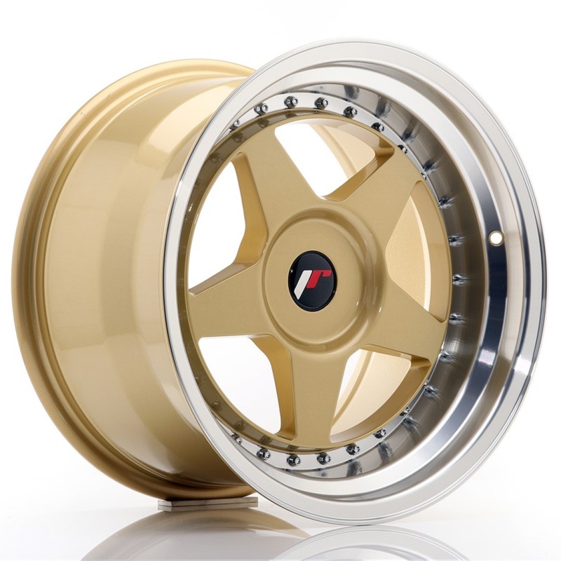 Japan Racing JR-6 17x10" (4 & 5 hole custom PCD) ET20, Gold