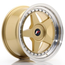 Japan Racing JR-6 17x9" (4 & 5 hole custom PCD) ET20-35, Gold